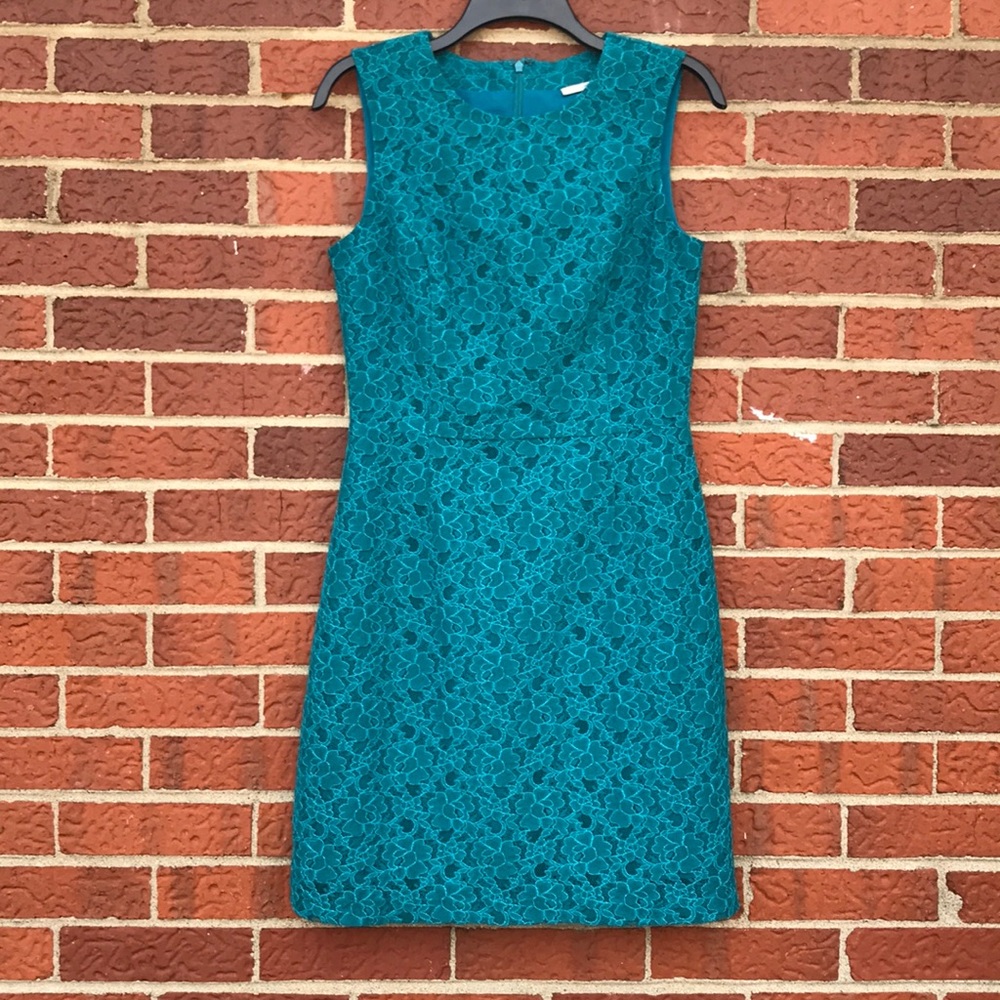Halogen Teal Blue Lace Dress